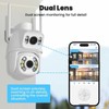 Dual Lens Security Camera Two Night Vision 3MP IP66 2304x2592