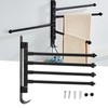 Stainless Steel Swivel Towel Hanger Holder Black Rotating Movable Towel