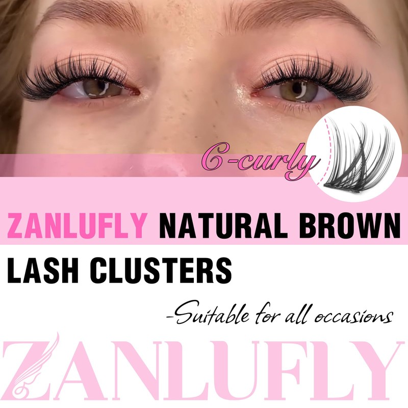 Lash Clusters Wispy Eyelash Clusters Natural C-Curly DIY Lash Extension