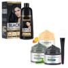 Tek Black Hair Dye Shampoo 3 in 1 and VC Clay Face Mask Bundle