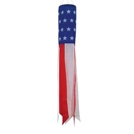 In the Breeze Stars and Stripes - 33 Inch Windsock - Patriotic Hanging Decoration - Red, White and Blue,4851