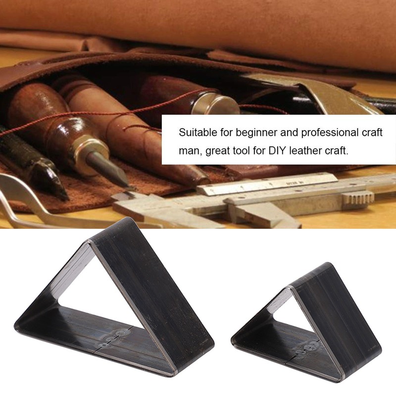 2PCS Triangle Leather Cutter Alloy Steel Hollow Punch Cutter Set