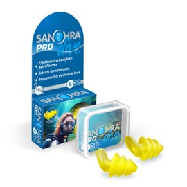SANOHRA Pro Dive Ear Plugs - Reliable Protection When Diving - Large (9-13mm Diameter) - Made in Germany