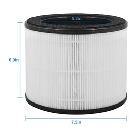 Laukowind for Coway Airmega 100 Air Purifier True Replacement Filter, White (1 Pack)