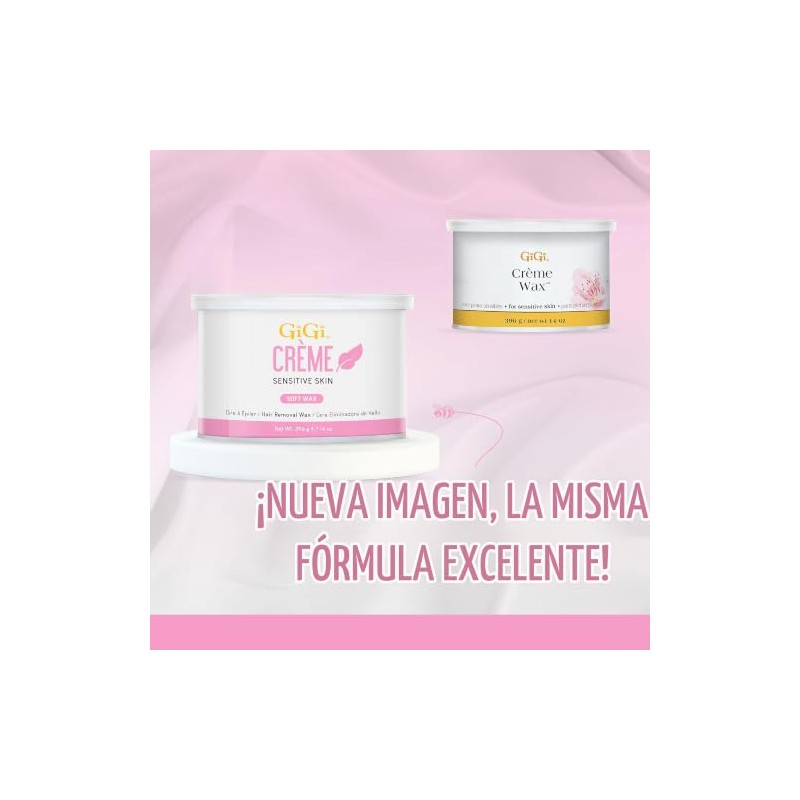 GiGi Cera Crème para Depilación, Remoción Suave de Vello para