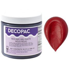 DecoPac Food Coloring | Paste Made In USA With Intense Colors, Food Color (Red) 16oz Red Food Coloring For Bakers
