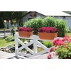 Apollo Exports International 24" Dual Deck Railing Planter, Terra Cotta