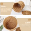 PRETYZOOM Wicker Trash Can Woven Trash Can Rattan Waste Basket