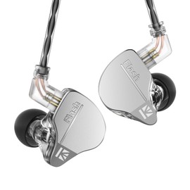 keephifi Kbear IEM Flash 1BA+1DD Headphones HiFi In-Ear Monitor, In-Ear Monitor with CNC Lid, Dynamic Driver 10 mm, Removable Cable (Grey, No Micro)