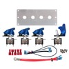MGI SpeedWare 4 LED Lighted Toggle Rocker Switch Panel 12vDC
