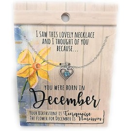 I saw this necklace and thought of you - Birthstone Necklace - December
