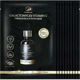 O2 Anyone 갈락토미세스 비타민C 프리미엄 블랙스완 마스크 25mlx10매 미백 주름개선 Galactomyces Vitamin C Premium Black Swan Mask 25ml x 10 Sheets - Whitening & Wrinkle Improvement