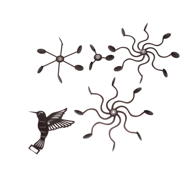 Wind Spinners Iron Hummingbird Metal Windmill Wind Sculpture for Outdoor