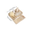 Mikinona 6-Piece Travel Bath Set Wooden Handle Jute Back Scrubber