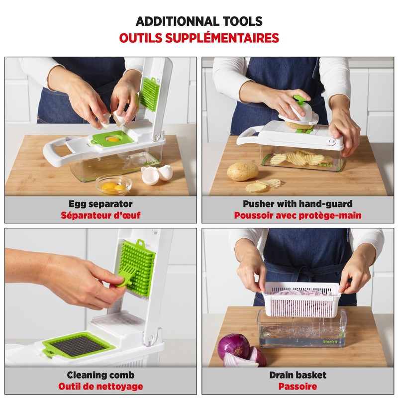 Starfrit Veggie Chopper Dicer Grater Slicer – 15-PC - 7