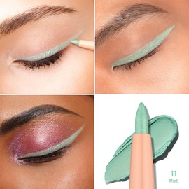OULAC Matte Green Eye Liner Pencils Waterproof, Smudge-proof Retractable Eyeliner Lasts 24H +, Highly Pigmented and Smooth, Long-lasting Formula, Vegan (11) Mint