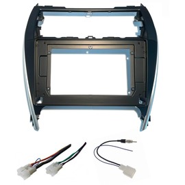 10.1 Inch Car Stereo Install Dash Kit, Wire Harness, and AM/FM Radio Antenna Adapter -Made for Toyota: 2012 2013 2014 Camry -No Factory External Amp Vehicles Only