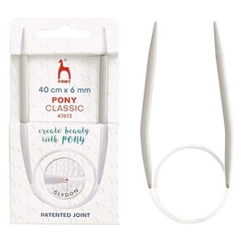 Pony Classic Circular kni. ndls aluminium 40cm 6.00mm - 1pc