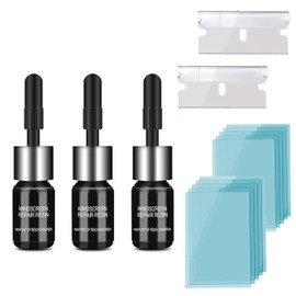 3 Pcs Windshield Crack Repair Kit, Automotive Glass Nano Repair Fluid Solution, Car Scratch Remover, Window Screen Repair Kit, Windshield Chip Repair Kit