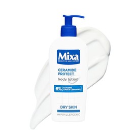 Mixa Body Lotion, Ceramide Protect, Moisturiser for Dry Skin, Enriched with 6% Glycerin, Lipids & Ceramides, Fragrance Free, Hypoallergenic Formula, 48H* protection against dryness, 400ml