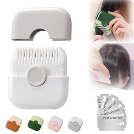 Trimpocket 2-in-1 Hair Trimmer/Comb for Kids, Dual-Blade Design, Replaceable Blades (White)