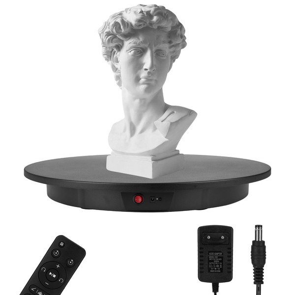 Motorized Rotating Display Stand, Angle Speed Adjustable Electric Rotating Turntable,