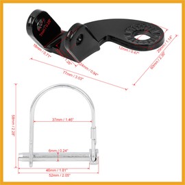 Partuto Universal Bicycle Trailer Coupler Attachment Bike Trailer Hitch Replacement