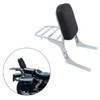 Passenger Backrest Sissy Bar with Luggage Rack Chrome Replacement for