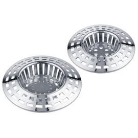 Cornat Haarsieb 60 + 70 mm, Waschtisch + Spültisch, Kunststoff chrom, 2 Stück, TEC318624