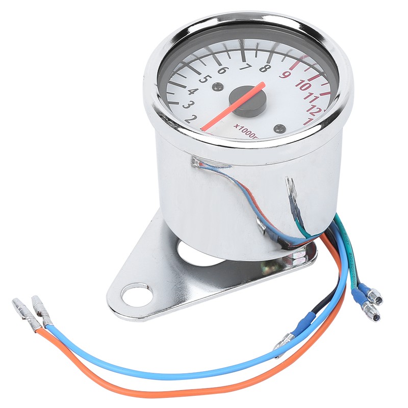 DC 12V Universal Motorcycle LED Display Tachometer Electronic Tach Meter
