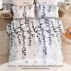 Double Duvet Set Botanical Grey Bedding Set Polyester Breathable Stylish