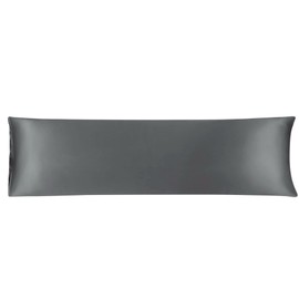 uxcell Body Pillow Cover 20x72 Inch Grey Silky Satin Body Pillowcases for Hair and Skin Luxury Cooling Anti Wrinkle Wash-