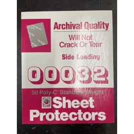 C-Line Products Box of C-line Clear Poly Side Load Sheet Protector Letter 8.50" X 11" 3 X Holes