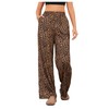 OYOANGLE Women's Leopard Print Elastic High Waist Long Pants Cheetah