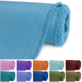 BECHAEO Waterproof Canvas Upholstery Fabric by The Yard 58" Wide 600 Denier Water Resistant Oxford Polyester Material Outdoor Fabric for DIY Sewing Chair Cushion Awning Bag, Sky Blue