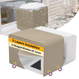 LBG Products Window Air Conditioner Covers for U-Shaped 8000/10000/12000 BTU Unit, 3 Layers of Insulation with Aluminum Foil Outdoor Window AC Covers,Outdoor Air Conditioner Covers for Window