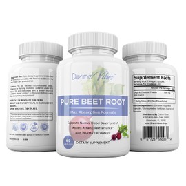 Beet Root Capsules - 1300mg Per Serving - Beet Root Powder Capsules - Beetroot Powder Supports Blood Pressure, Athletic Performance, Digestive, Immune System (Pure, Non-GMO, Gluten Free)