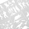 12Pcs Paint Stencils A4 Characters Animals Plants Safe Poisonless Durable