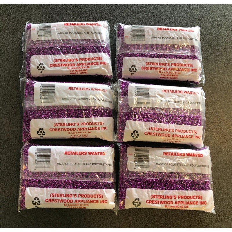 Sterling Set of 6 PURPLE Sterling Non Scratch Scrubbers Sterling's
