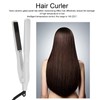 Professional Electric Hair Straightening Curling Iron DualUse Hair Straightener (White