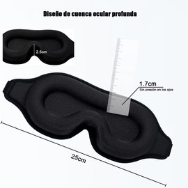 Antifaz para dormir 3D para mujeres y hombre, antifaz para dormir para una oscuridad absoluta, tejido transpirable con correa ajustable para siestas, viajes