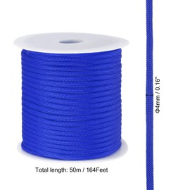 PATIKIL 164FT 550 Paracord, 7 Strand Parachutes Cord Spool 4mm Survival Strong Rope String for Camping Hiking Fishing, Sapphire
