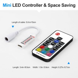 RGBZONE DC 5V-24V 12A RGB controlador LED con 17 teclas RF inalámbrico control remoto para 5050 3528 5630 luces LED