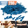 RURITKIT 200Pcs Concrete Screws with Drill Bit and Driver bit,