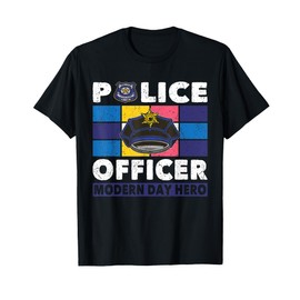 Police officer modern day hero policeman equipment for adult T-Shirt