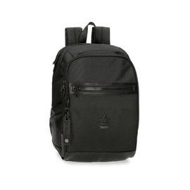 joumma bags,s.l. Adept Luke Adaptable Laptop Backpack 12" Black 25 x 36 x 10 cm Polyester and PU, Black/White, Laptop Backpack Adaptable