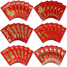 72 Traditional Chinese New Year Red Envelopes 2024 Year of The Dragon Lucky Money Pocket Hong Bao