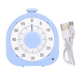 60 Minute Visual Timer for Kids Adults with Two Reminder Modes Focusing Mode Classroom Timer for Home School Work Blue