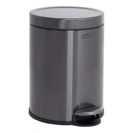 Rubbermaid Commercial Contenedor Redondo Metálico De Pedal 6 Lts. Rubbermaid