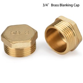 Nutmanel Brass Plug 3/4 Inch Male Thread, Blind Plug AG, Pipe Plug End Plug for Pipe Connection